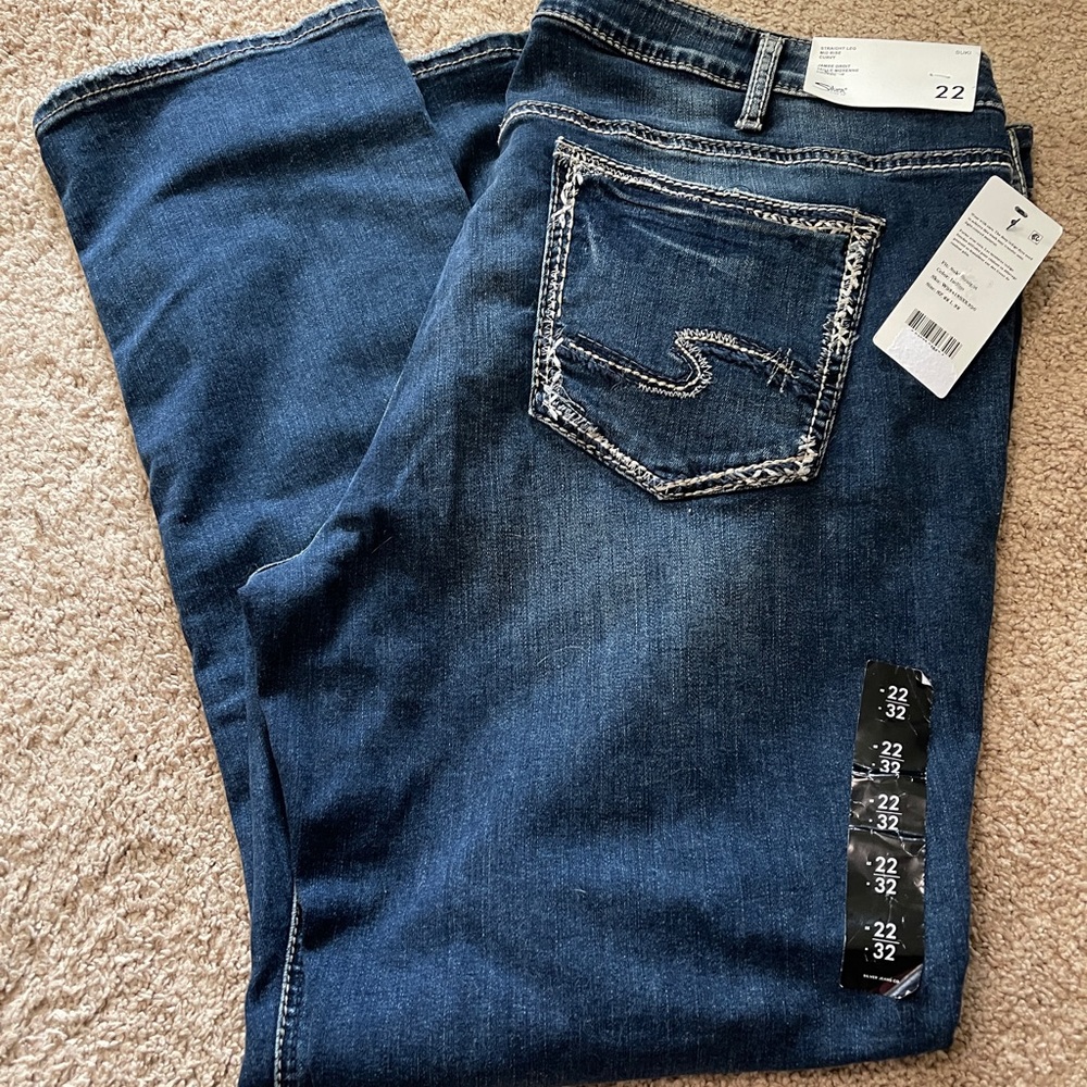 Size 22 Silver Jeans - NWT